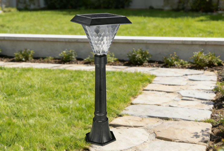 圓角斜四方罩-歐桿草坪燈  定制